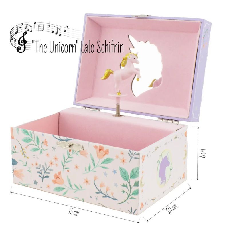 Schmuckbox Einhorn mit Spieluhr lila