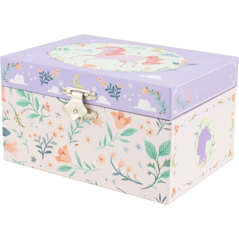 Schmuckbox Einhorn mit Spieluhr lila