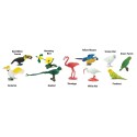 Exotische Vögel - Set mit 11 kleinen handbemalten Figuren