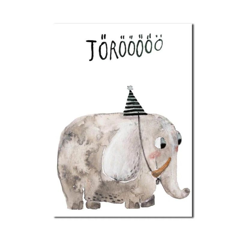 Postkarte Elefant Törööö