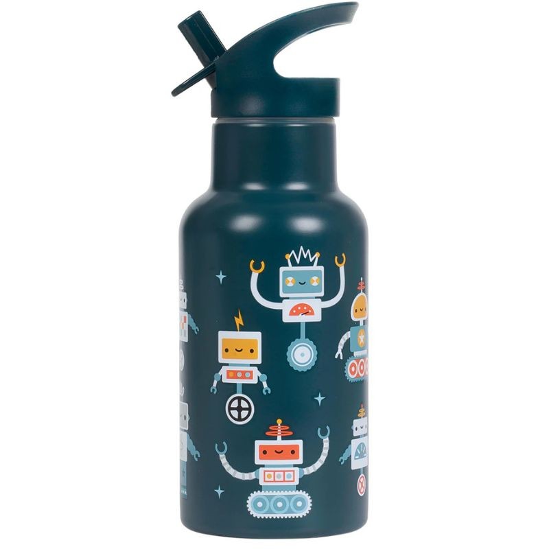 Trinkflasche Edelstahl Roboter