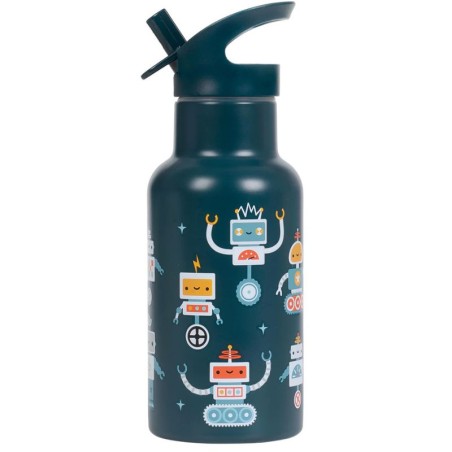 Trinkflasche Edelstahl Roboter