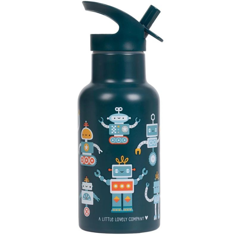 Trinkflasche Edelstahl Roboter
