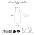 Trinkflasche Edelstahl Roboter