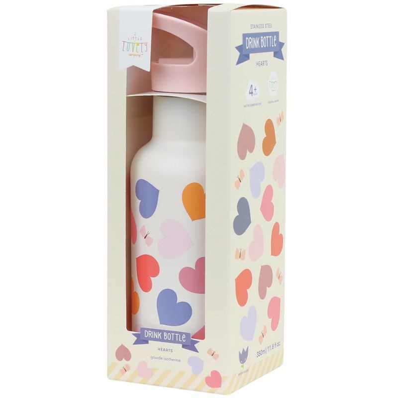 Trinkflasche Edelstahl Herzen