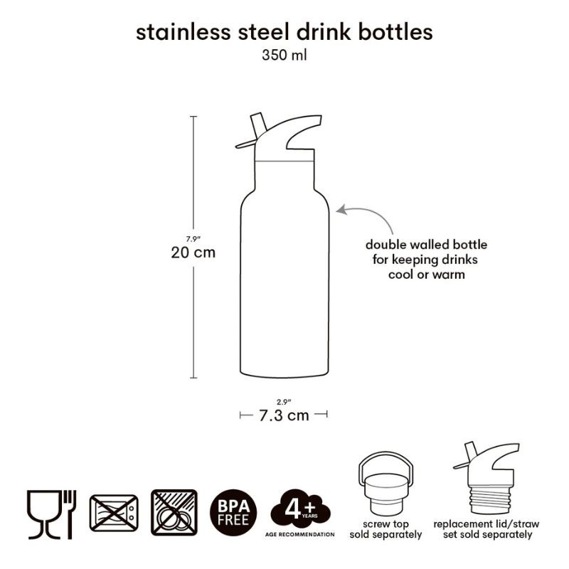 Trinkflasche Edelstahl Herzen