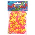 Rainbow Loom® Silikonbänder gelb-pink