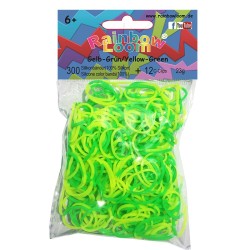 Rainbow Loom® Silikonbänder gelb-grün