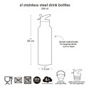 Trinkflasche Edelstahl Herzen 500ml