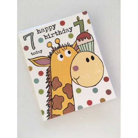 Geburtstagskarte - 7 Today Giraffe