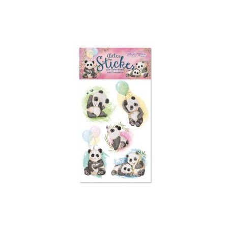 Glitter Sticker Pandas von Lutz Mauder