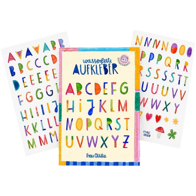 Wasserfeste Sticker ABC bunt