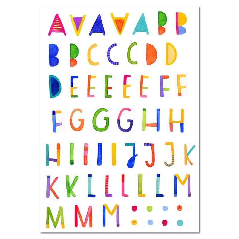 Wasserfeste Sticker ABC bunt