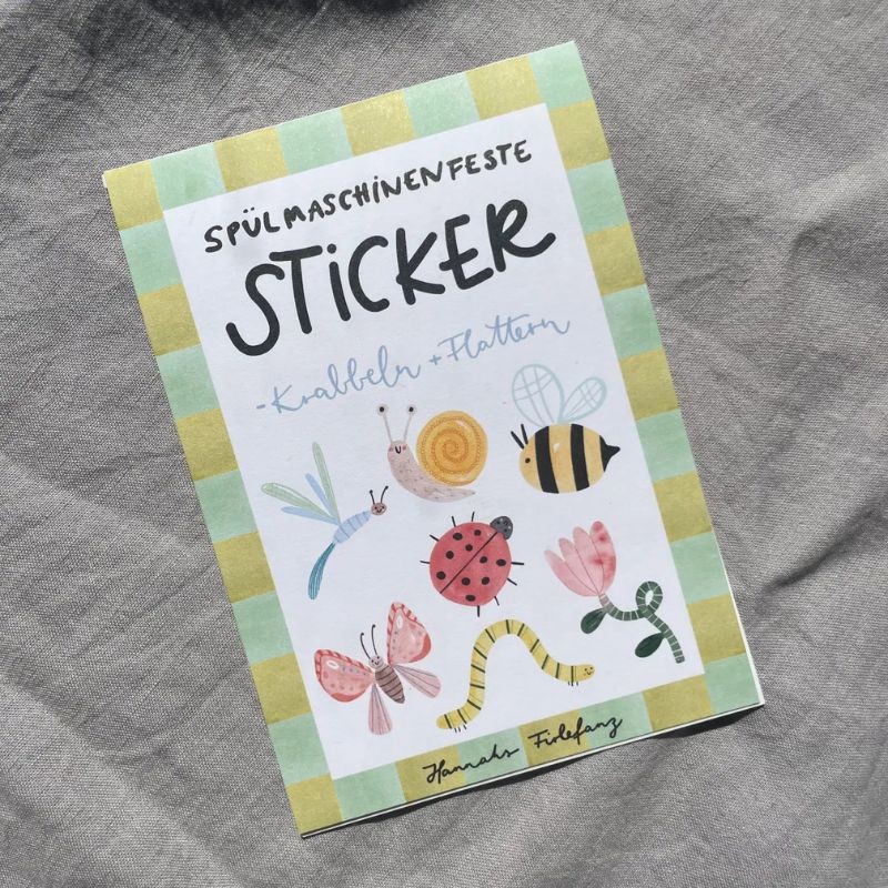 Spülmaschinenfeste Sticker Krabbeln & Flattern