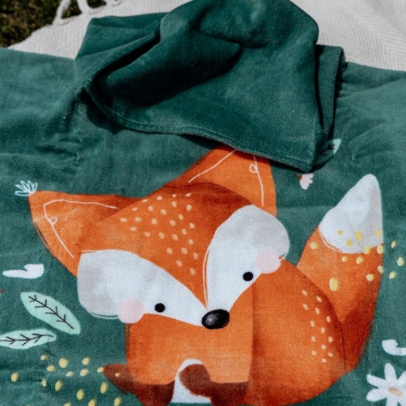 Badeponcho Kinder Crunchy der Fuchs