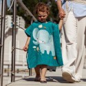 Badeponcho Kinder Chewy der Elefant