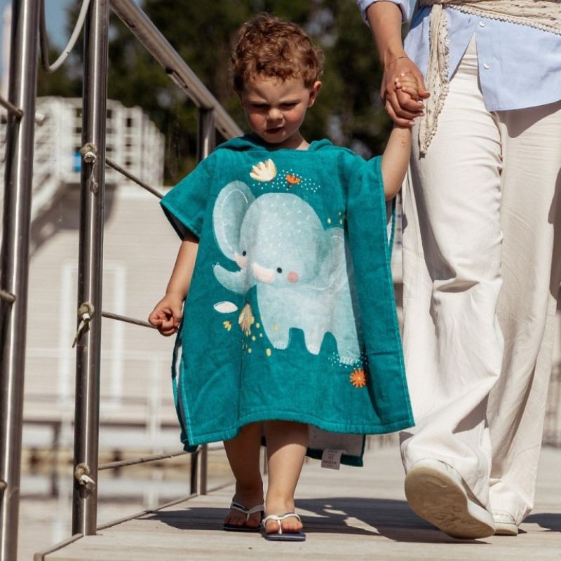 Badeponcho Kinder Chewy der Elefant