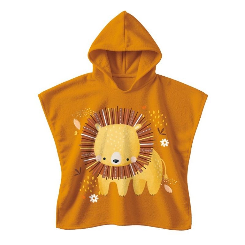 Badeponcho Kinder Chompy der Löwe