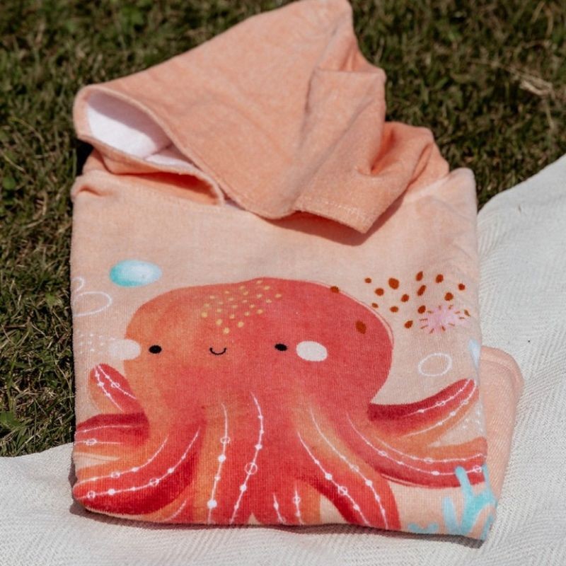 Badeponcho Kinder Slurpy der Oktopus