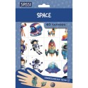 Kindertattoo Set Weltraum