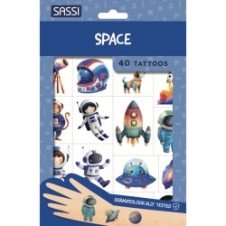 Kindertattoo Set Weltraum