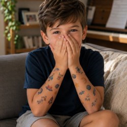 Kindertattoo Set Weltraum