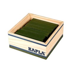 Kapla Baukasten mit 40 grünen Holzplättchen