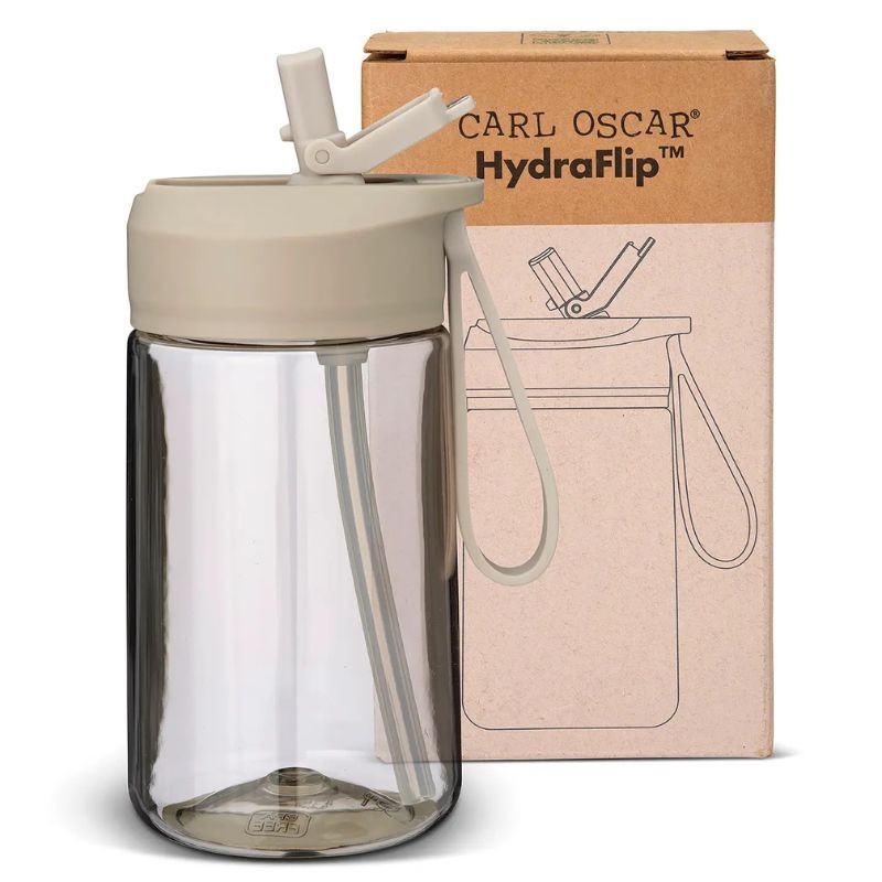 Trinkflasche HydraFlip greige