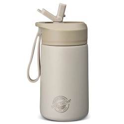 Trinkflasche Edelstahl STEELish HydraFlip greige