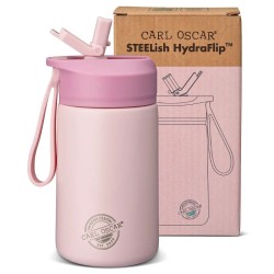 Trinkflasche Edelstahl STEELish HydraFlip rosa