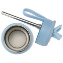 Trinkflasche Edelstahl STEELish HydraFlip blau