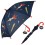 Kinder Regenschirm Space Age Weltall in blau