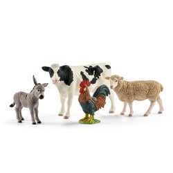 Schleich Bauernhof Farm World Set mit 4 Schleich Tieren