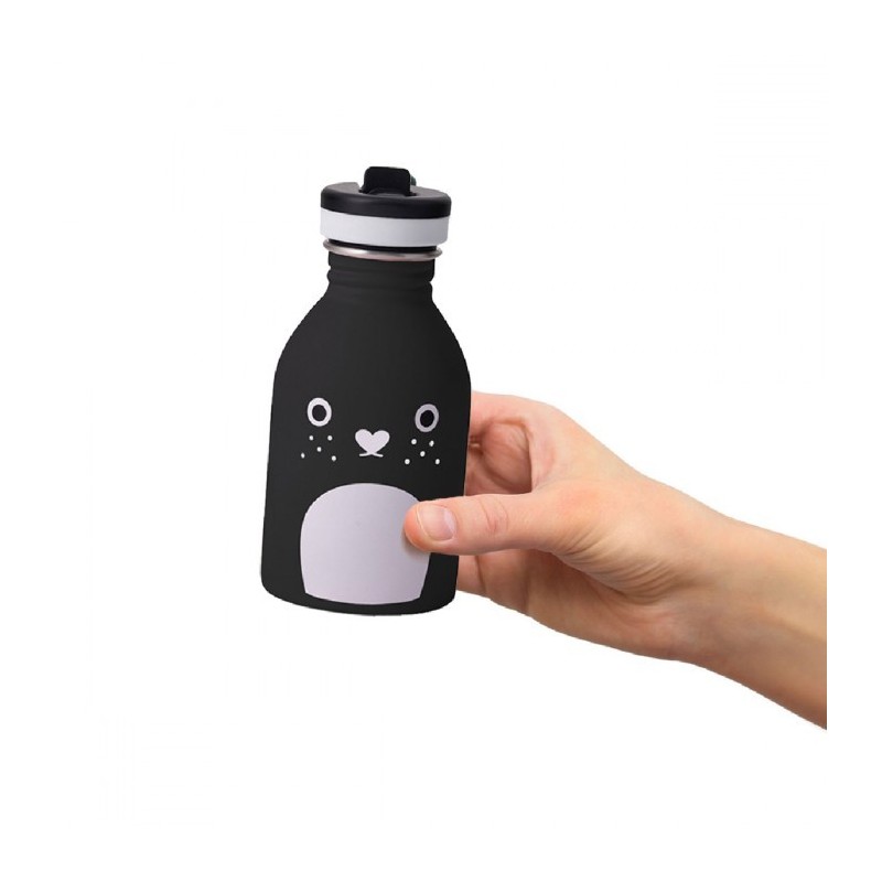 Trinkflasche Riceberry in schwarz von Noodoll und 24Bottles