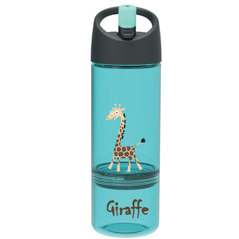 Trinkflasche 2 in 1 Giraffe mit Snackbox von Carl Oscar