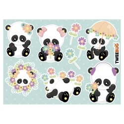Wasserfeste Sticker Pandas von Tweebug