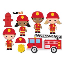 Wasserfeste Sticker Feuerwehr von Tweebug