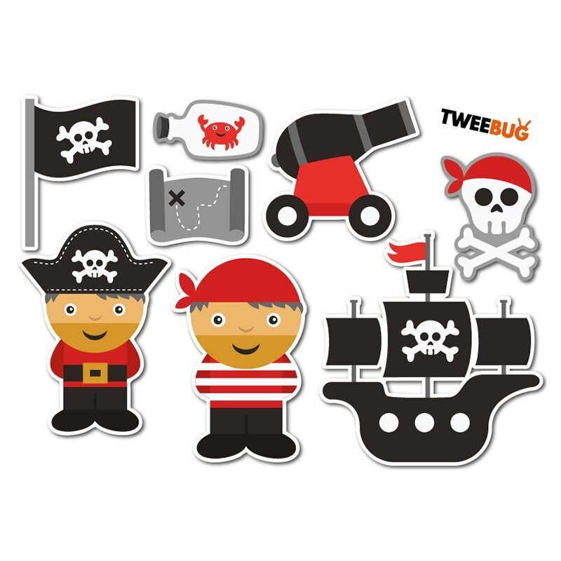 Wasserfeste Sticker Piraten von Tweebug