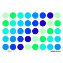 Wasserfeste reflektierende Sticker Punkte in blau-grün von Jabalou