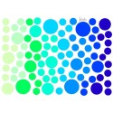 Wasserfeste Sticker Punkte in blau-grün von Jabalou