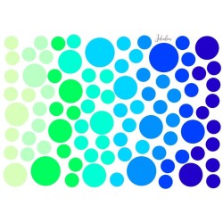 Wasserfeste Sticker Punkte in blau-grün von Jabalou