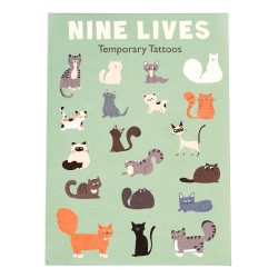 Kindertattoo Set Nine Lives Katzen