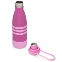 Yumbox Aqua - Edelstahl Trinkflasche mit Trageband in pink