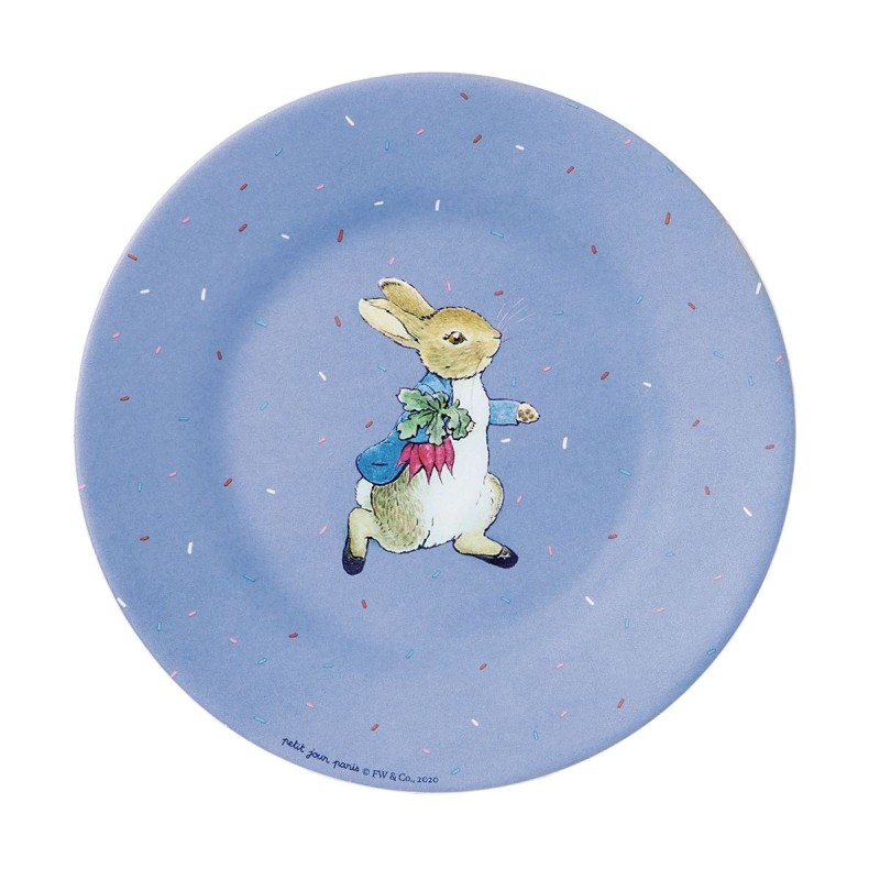 Melamin Teller Peter Rabbit - Peter Hase in blau