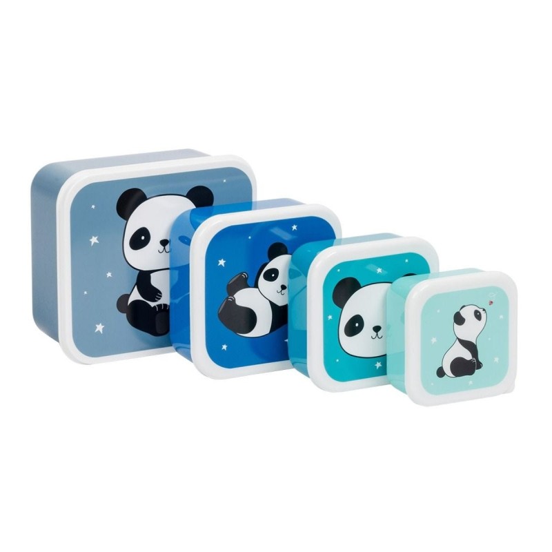 Znüni- und Lunchbox Set Panda von A Little Lovely Company