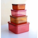 Znüni- und Lunchbox Set Glitzer Pink von A Little Lovely Company