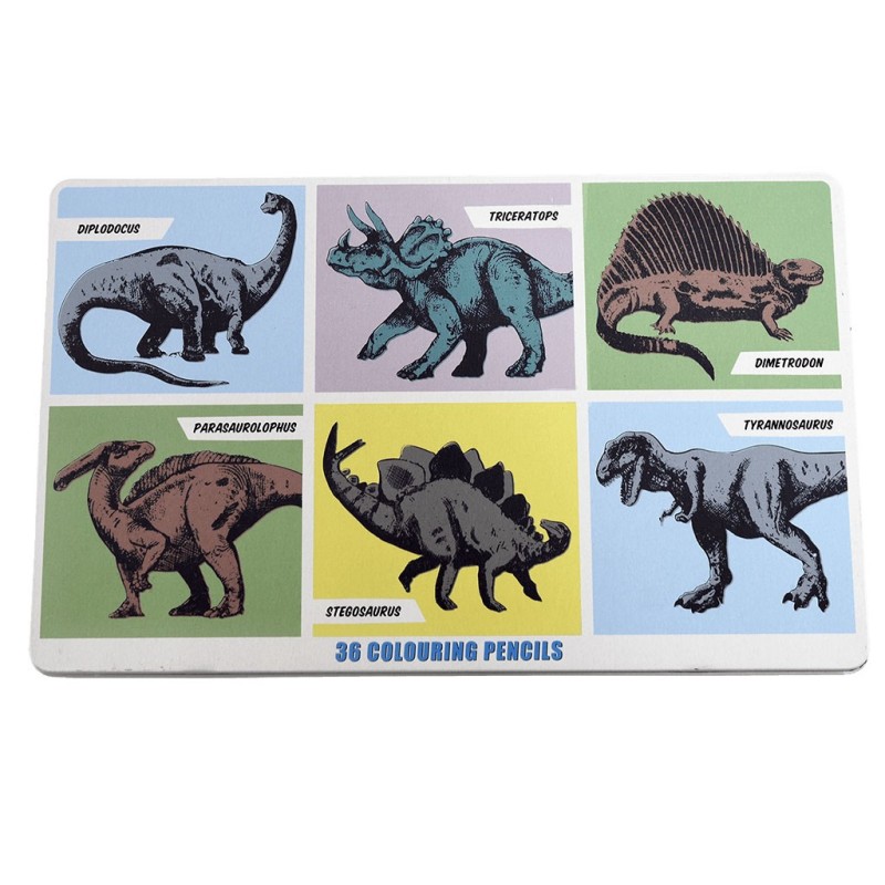 Farbstifte Dinosaurier Prehistoric Land in Metalletui