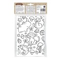Ausmal Tischdecke aus Papier Zoo & Natur