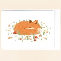Geburtstagskarte Schlafender Fuchs